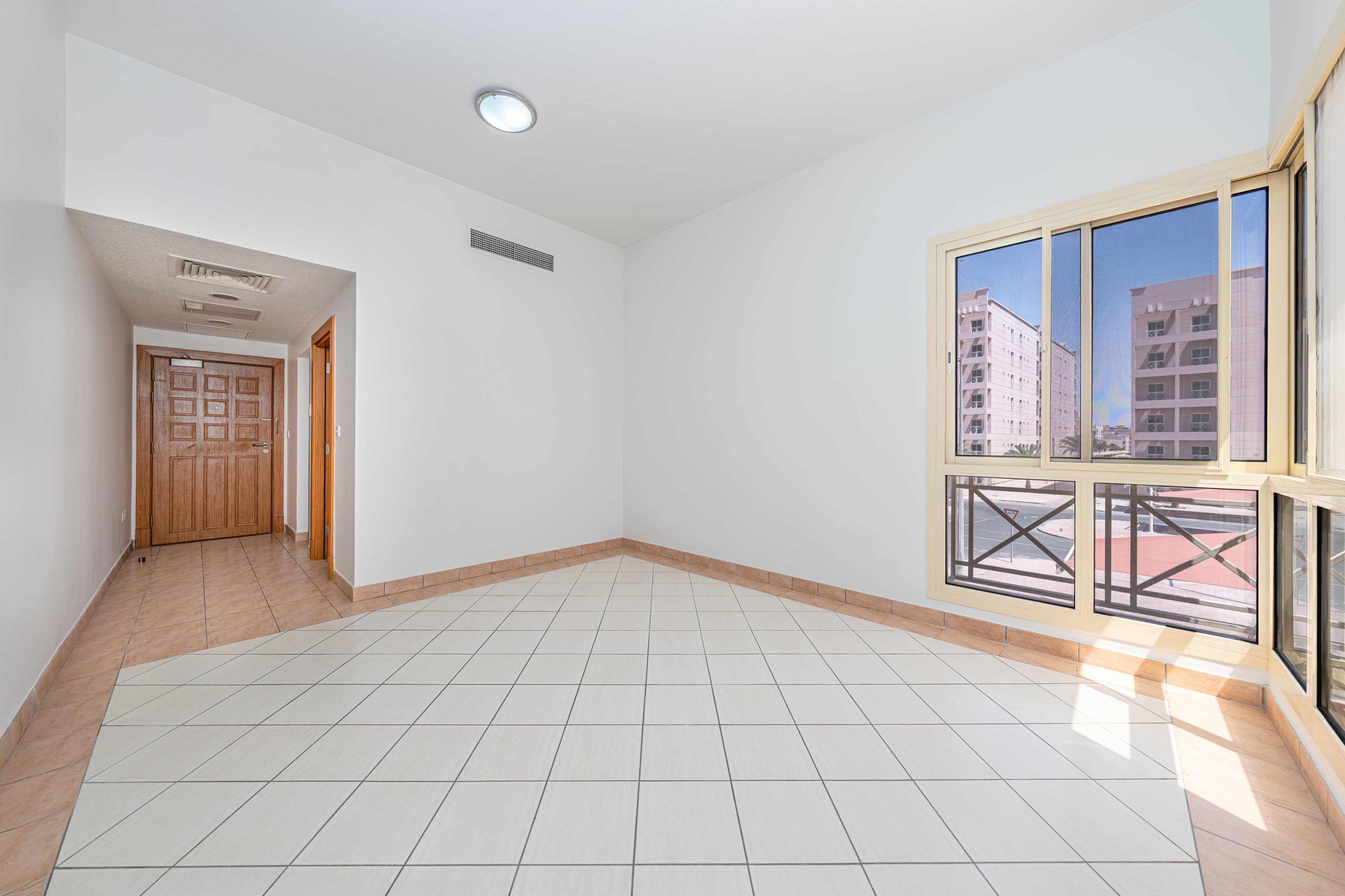 Unfurnished 2BHK apartment living room